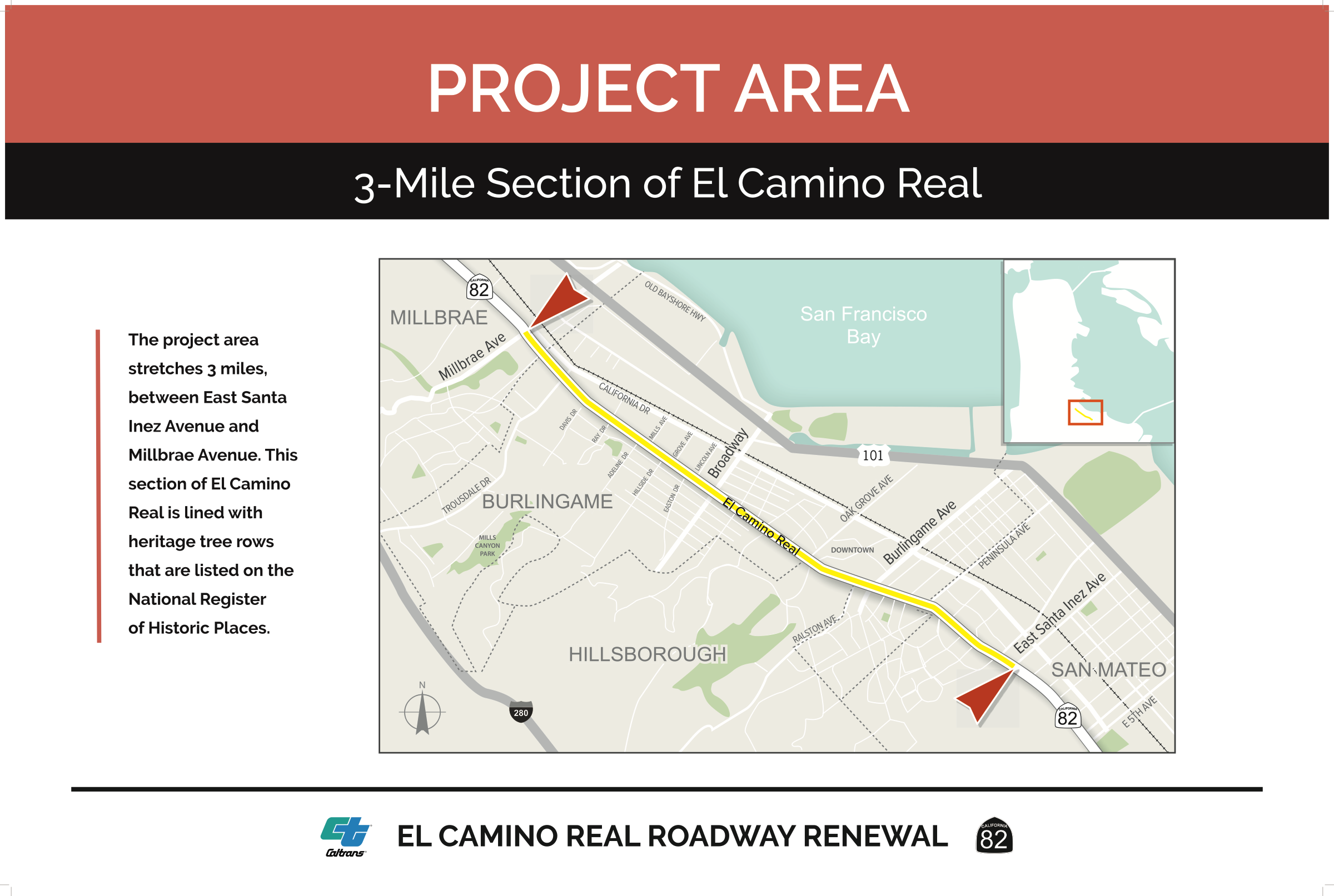 project area - 3-mile selection of el camino real